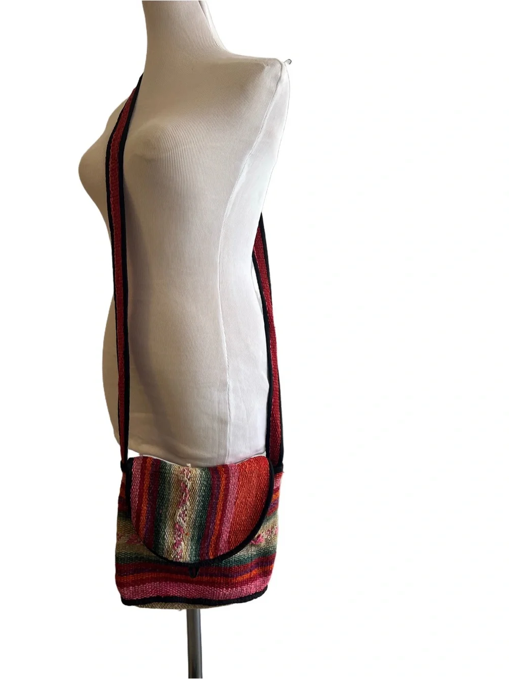 Handmade Andean Woven wool crossbody purse